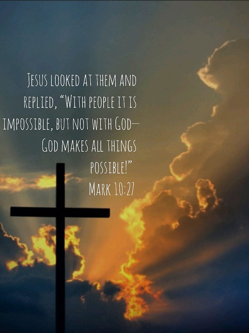 Mark 10:27, cloud, sky, HD phone wallpaper | Peakpx