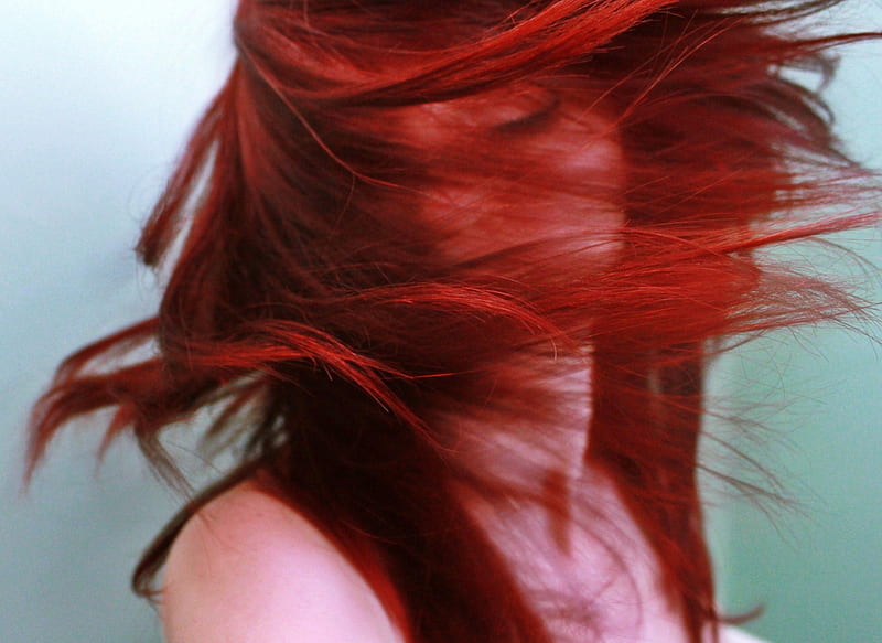 When I dance, out, girl, head, red hair, dancing, HD wallpaper