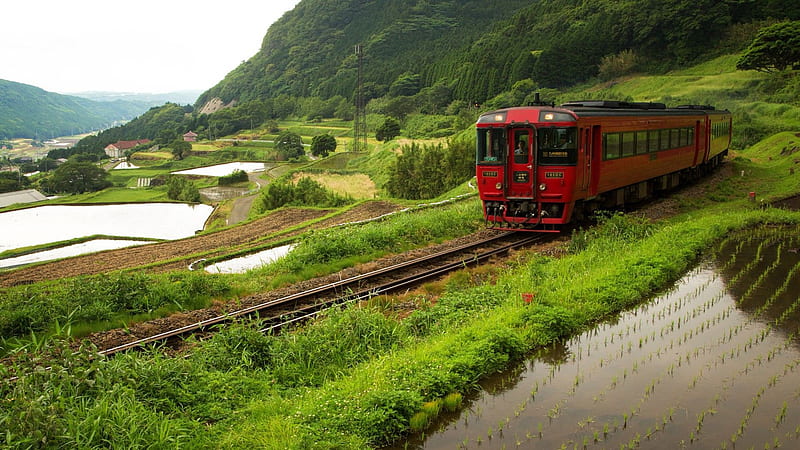 Train through rural Japan [ 1920 x 1080 ]. Train, Japan , Japan, HD wallpaper