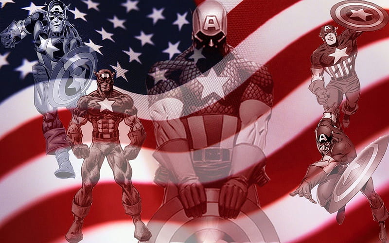 Captain America, america, captian flag, HD wallpaper