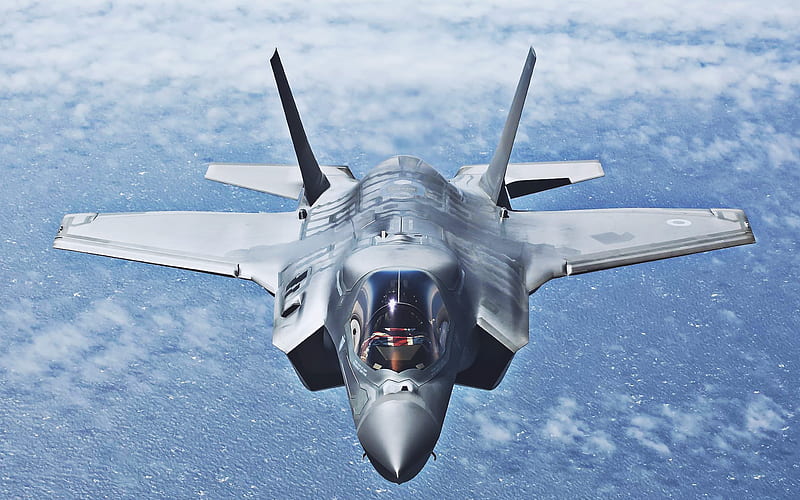 Lockheed Martin F-35 Lightning II, front view, fighter, combat aircraft, jet fighter, Lockheed Martin, US Army, HD wallpaper