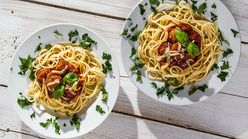 Food, Spaghetti, Meatball, HD wallpaper