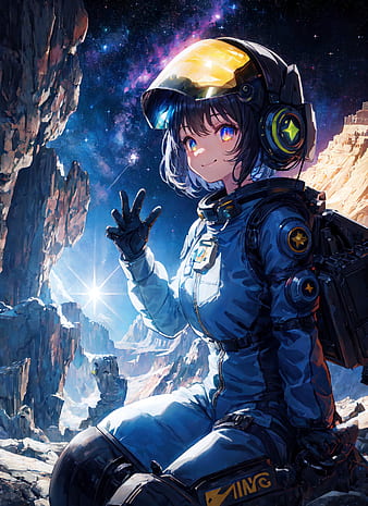 prompthunt science fiction anime character design space suit