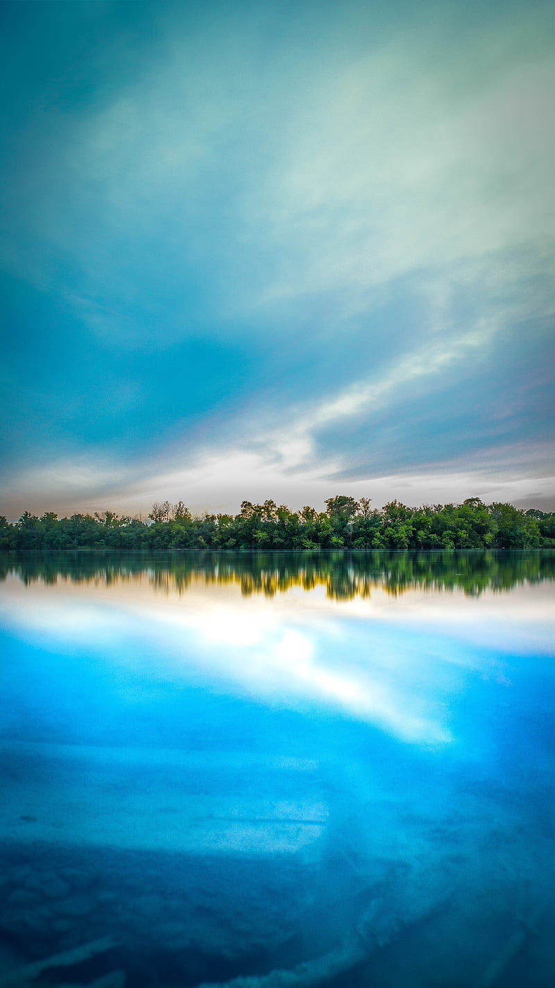 DQ Sunset, deep quarry, deep quarry lake, lake, lake sunset, ocean, reflection, sunset reflection, symmetrical, symmetry, HD phone wallpaper