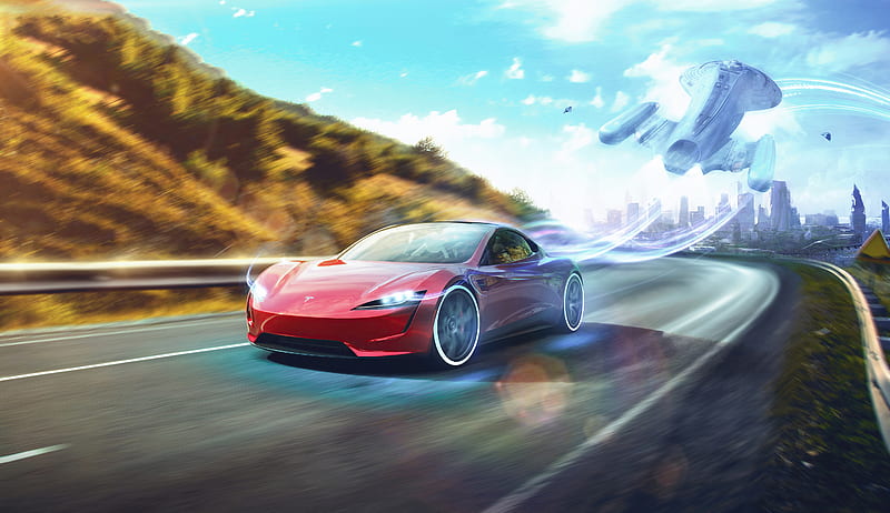 2021 Tesla Roadster , tesla-roadster, tesla, electric-cars, behance, HD wallpaper