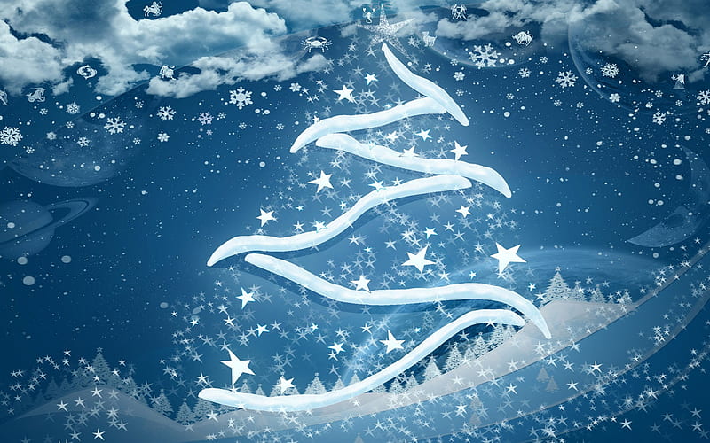 Christmas snow-Christmas, HD wallpaper