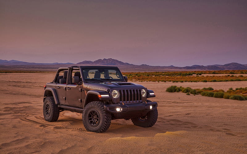 Jeep Wrangler Unlimited Rubicon 392 desert, 2021 cars, offroad, SUVs, Jeep Wrangler JL, american cars, Jeep, HD wallpaper