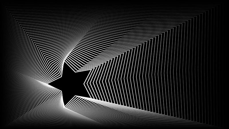 Abstract, Black & White, HD wallpaper