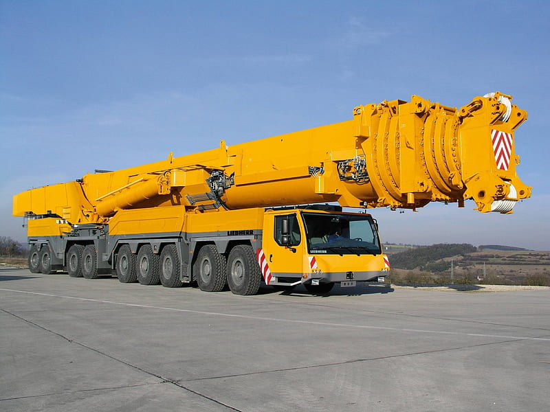 mobile crane, truck, construction, crane, mobile, HD wallpaper