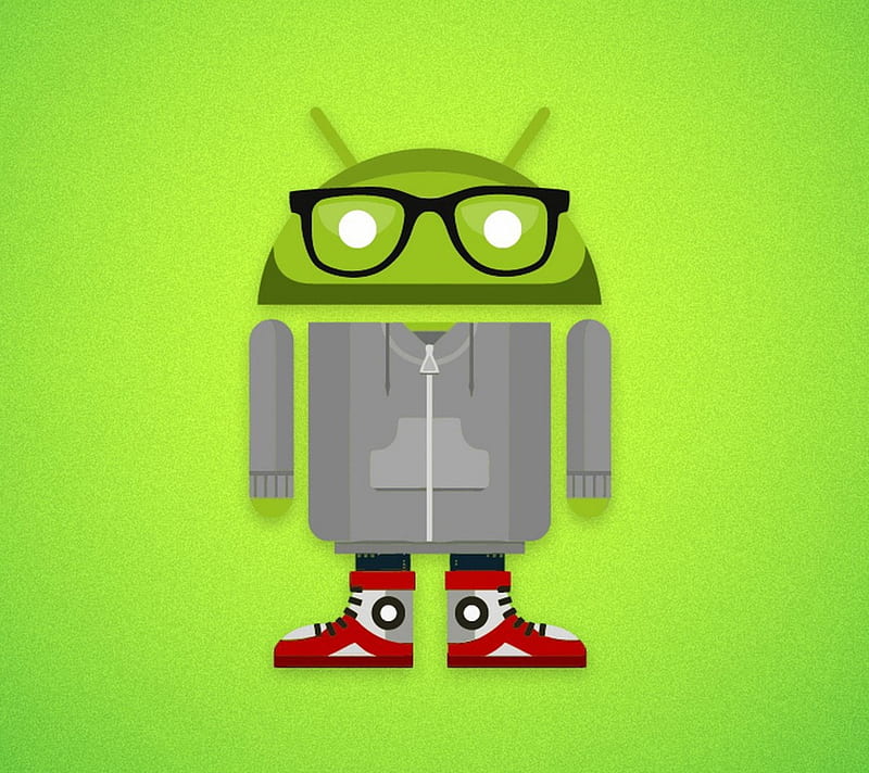 Hipster Android, brand, software, HD wallpaper