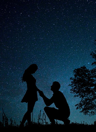 Anime Couple Biking Night Sky Scenery 4K Wallpaper iPhone HD Phone #3990f