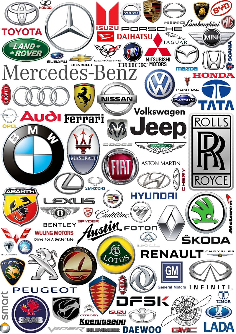 Mixed cars logo, automotive, brands, car sales, carros, mobile, worldwide  brands, HD phone wallpaper | Peakpx