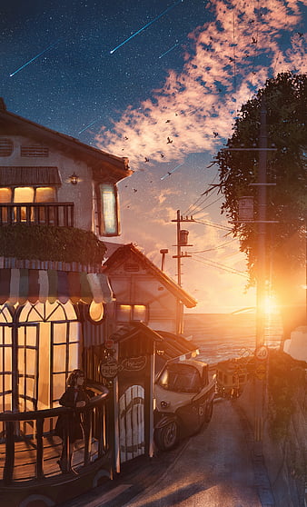 Anime Scenery Sunset 4k  Anime Landscape Wallpaper 4k  3840x2160  Wallpaper  teahubio