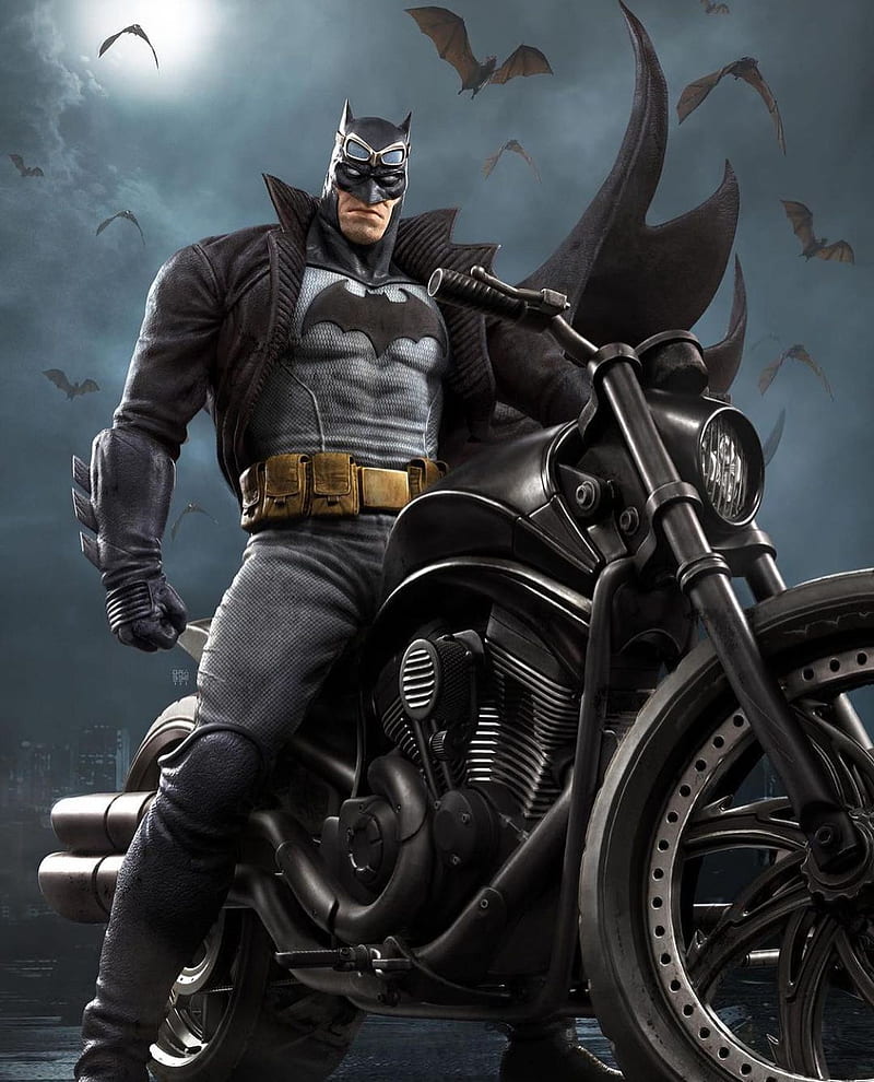 Batman, bat, bike, comic, dark night, knight, marvel, motorcycle, racer,  scifi, HD phone wallpaper | Peakpx