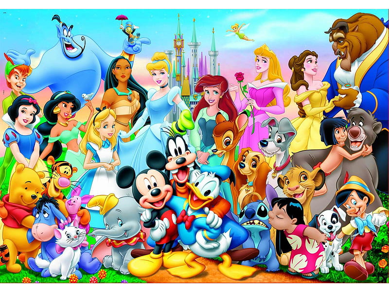 Disney World, world, fantasy, all, luminos, disney, HD wallpaper