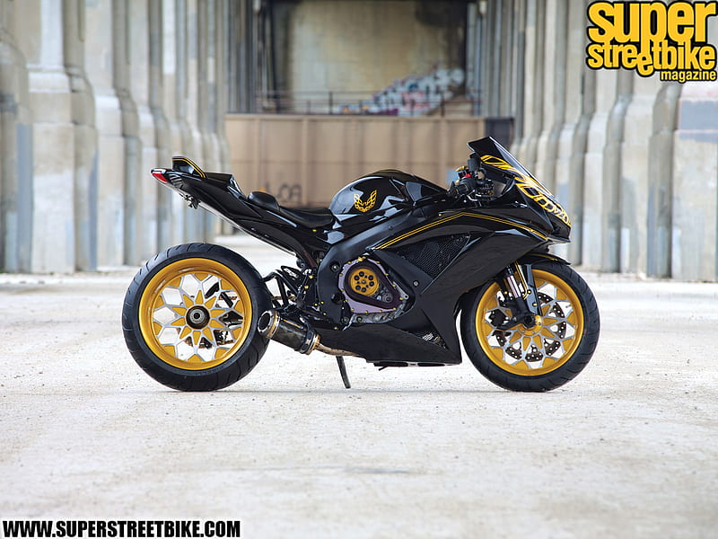 Black and 2025 gold bike