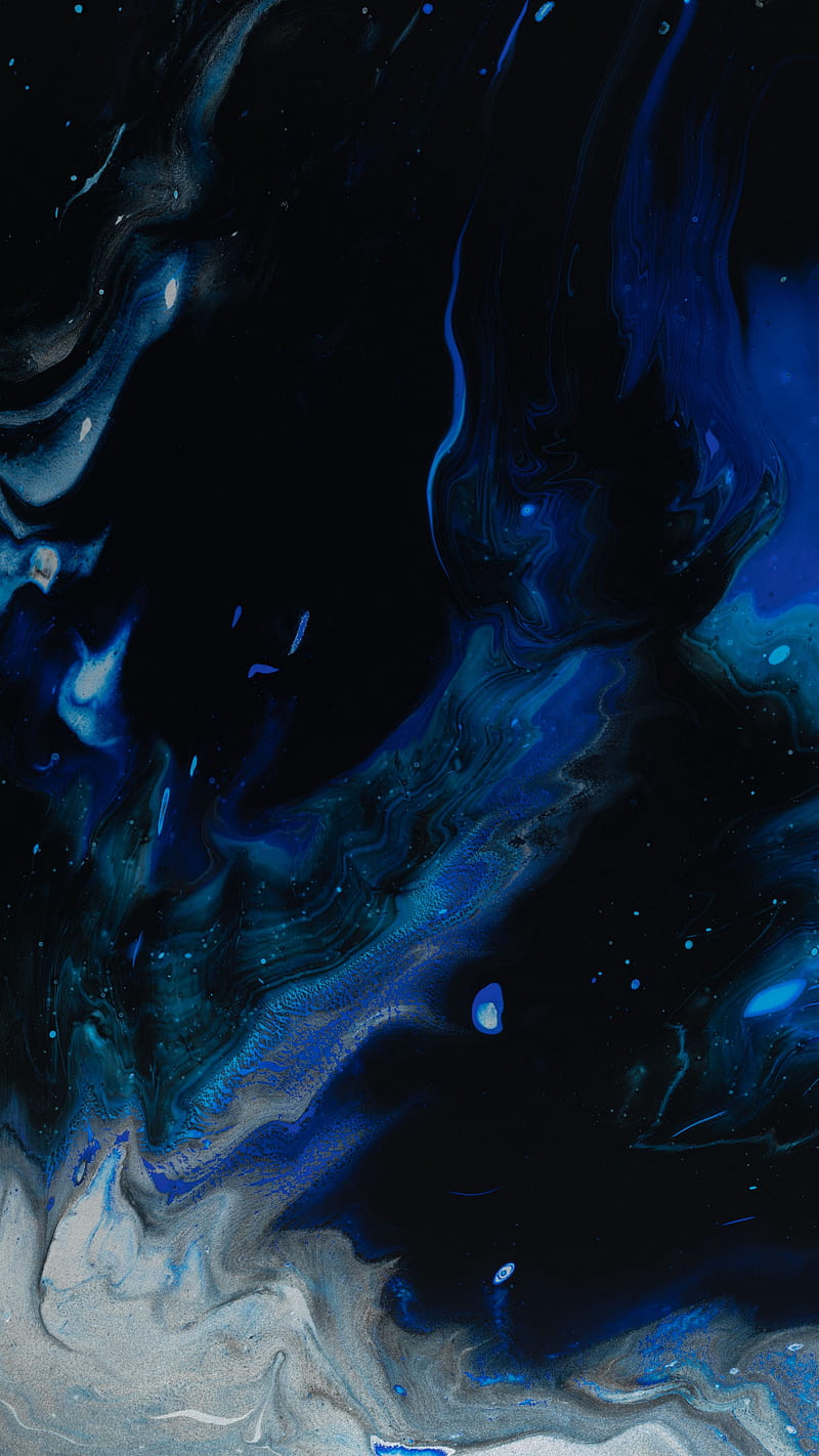 Paint art, blue, dark, abstraction, HD phone wallpaper | Peakpx