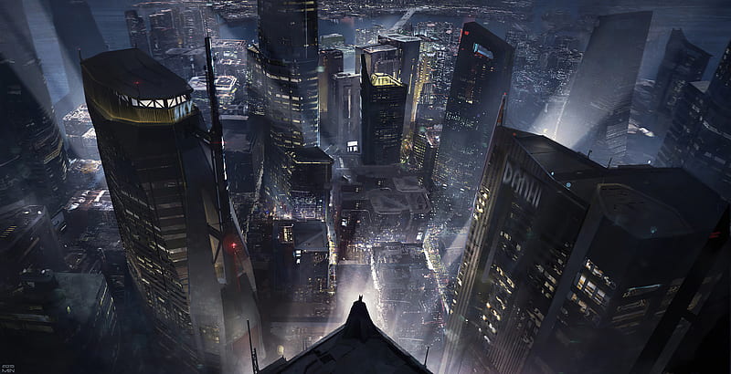 Batman Gotham City New, batman, superheroes, digital-art, artwork, artstation, HD wallpaper