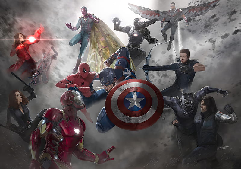 Captain America Civil War 2020, captain-america-civil-war, iron-man, captain-america, superheroes, artwork, artist, artstation, HD wallpaper