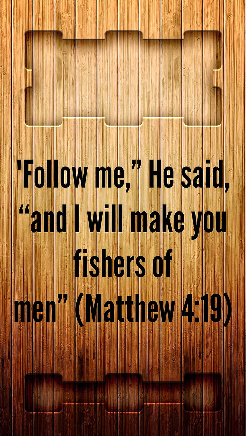 Bible Quote, fish, fishers, iphone, lds, mormon, spiritual, HD phone wallpaper
