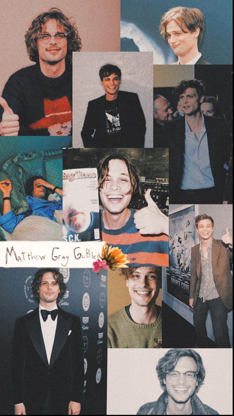 Spencer Reid, collage, criminal minds, criminal minds aesthetic, cute, cutie, matthew gray gubler, HD phone wallpaper