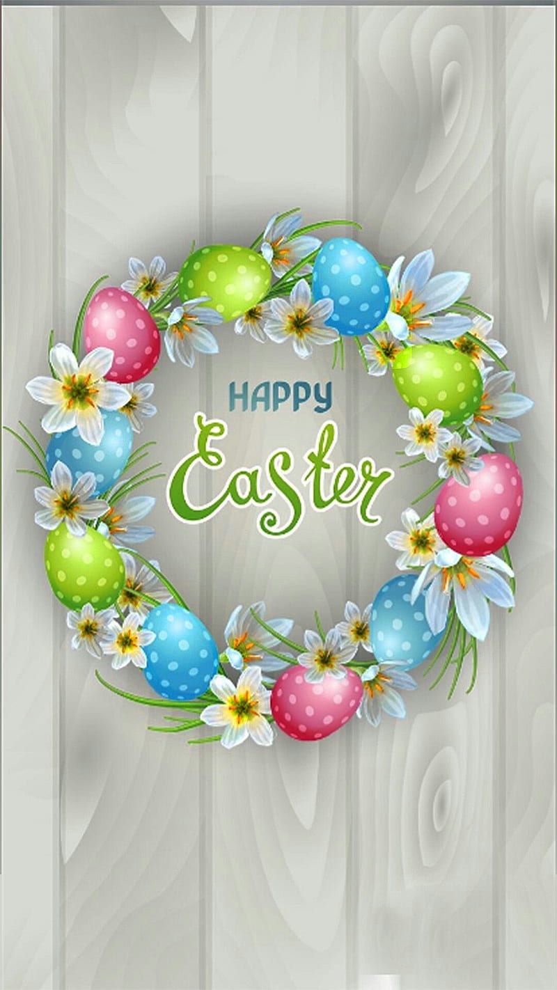 Easter, wreath, HD phone wallpaper