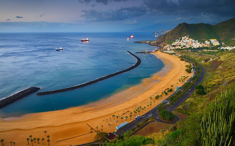 Canary Islands Beach, Sand, Sea, Beaches, Oceans, Canary Islands, Nature, HD wallpaper