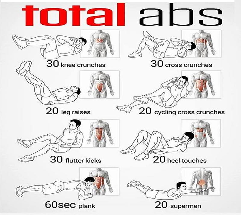 Total ABS, abdominal exercises, abs workout, exercise, HD wallpaper