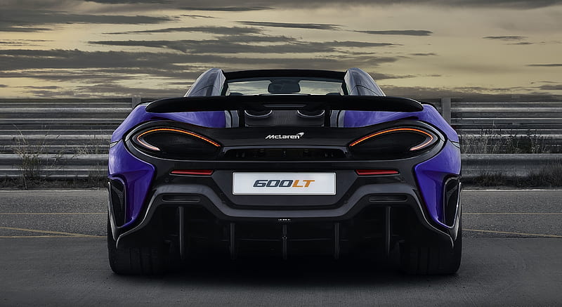 2020 McLaren 600LT Spider (Color: Lantana Purple) - Rear , car, HD wallpaper