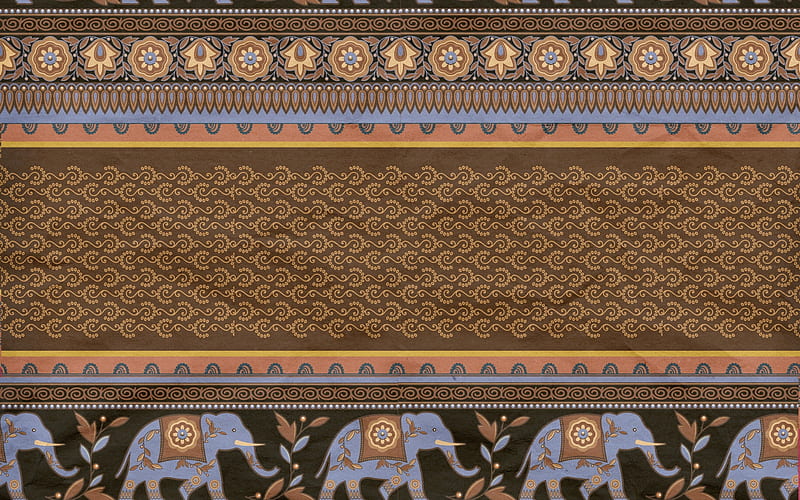 Texture, pattern, brown, elephant, indian, paper, HD wallpaper