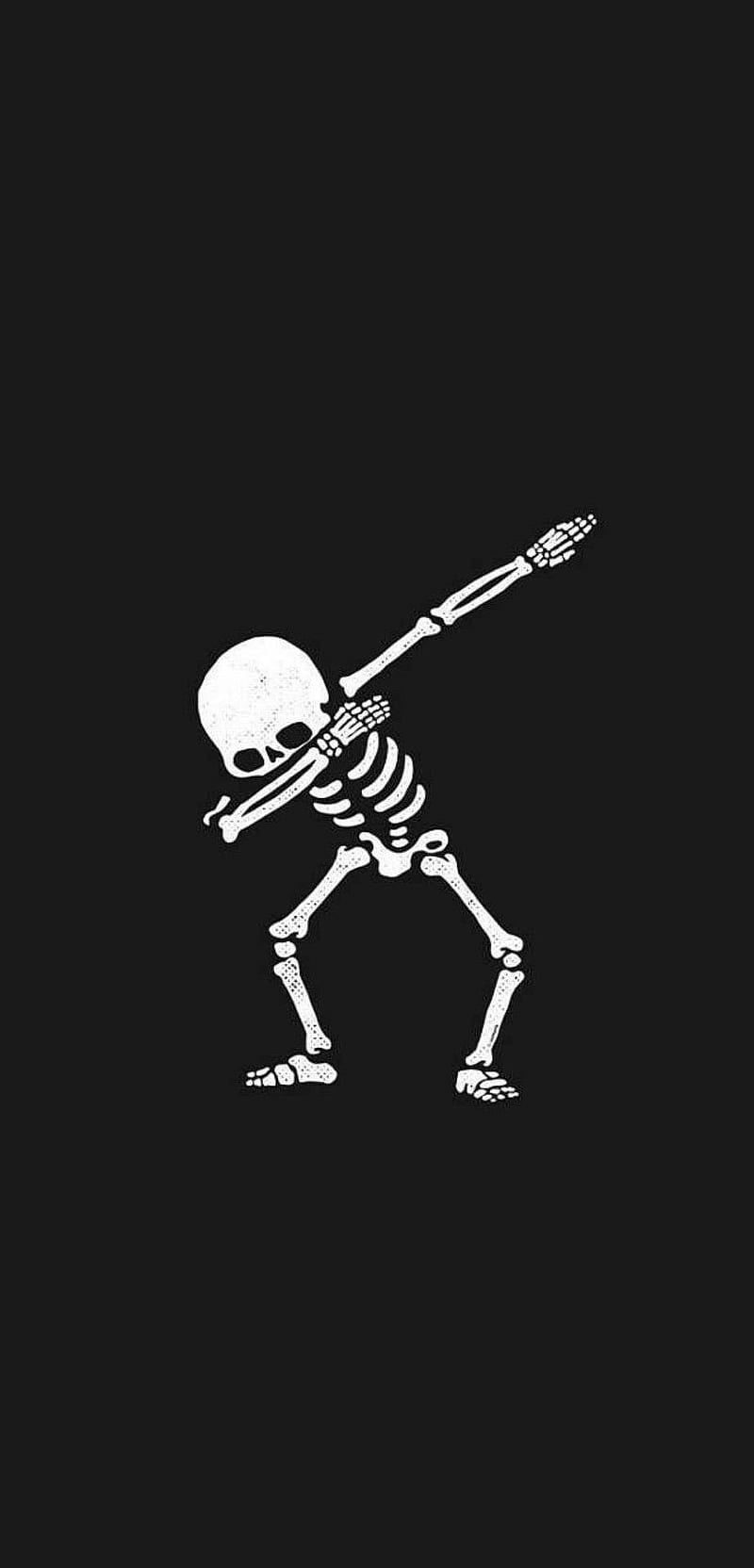 HD wallpaper skeleton dab cool strong