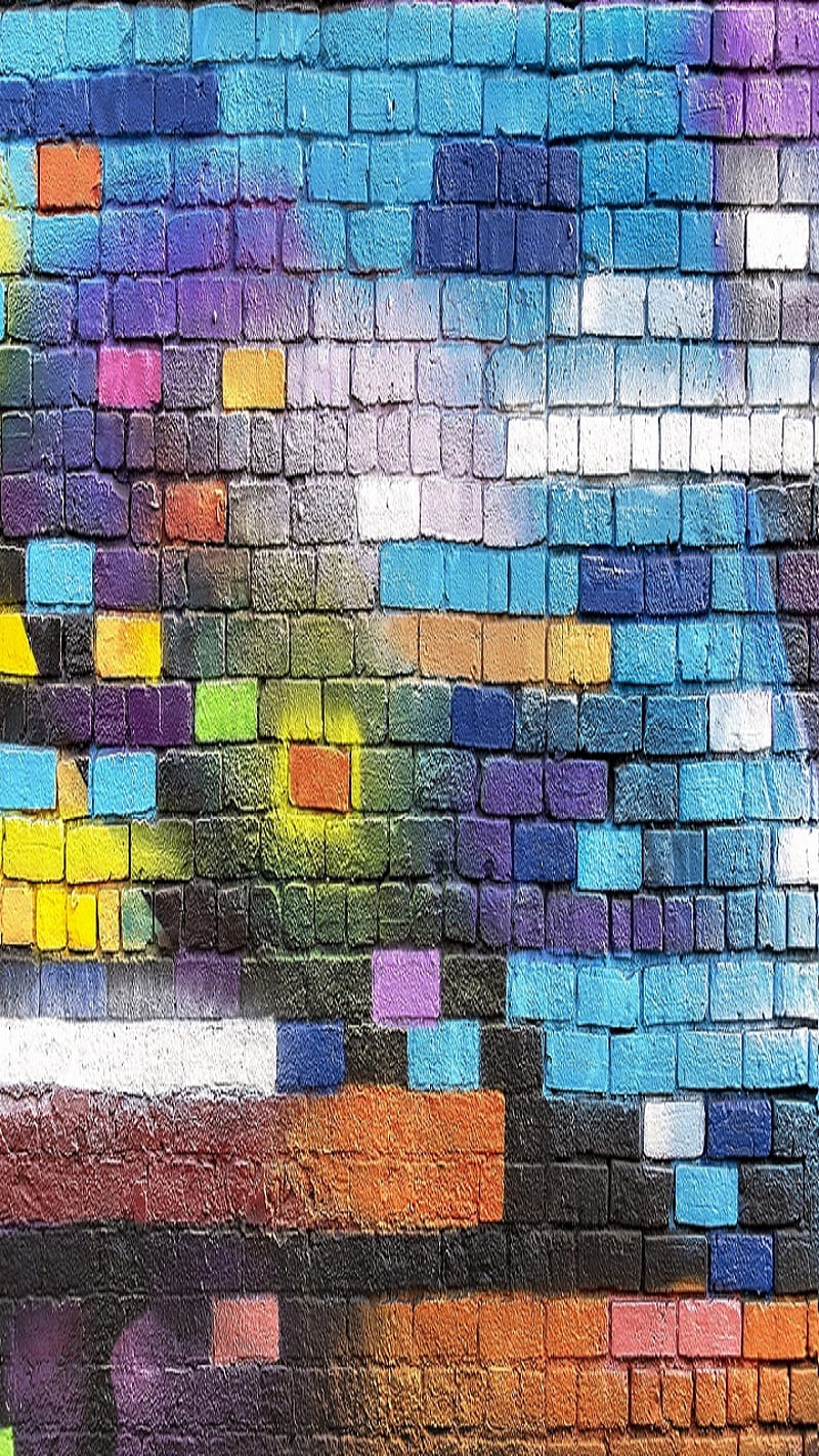 Color Brick, abstract, brick, color, HD phone wallpaper | Peakpx