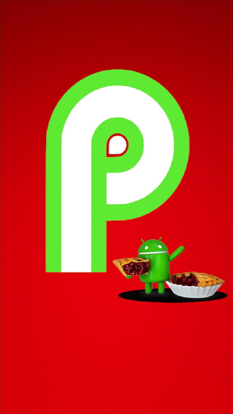 Android Pie, nueve, red, verde, HD phone wallpaper