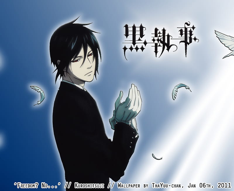 Sebastian, anime, kuroshitsuji, HD wallpaper