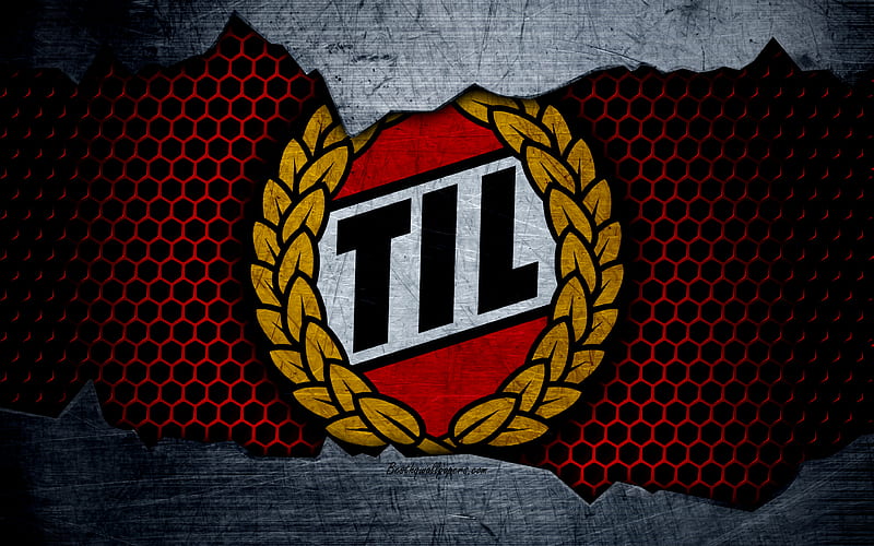 Tromso logo, Eliteserien, soccer, football club, Norway, grunge, metal texture, Tromso FC, HD wallpaper