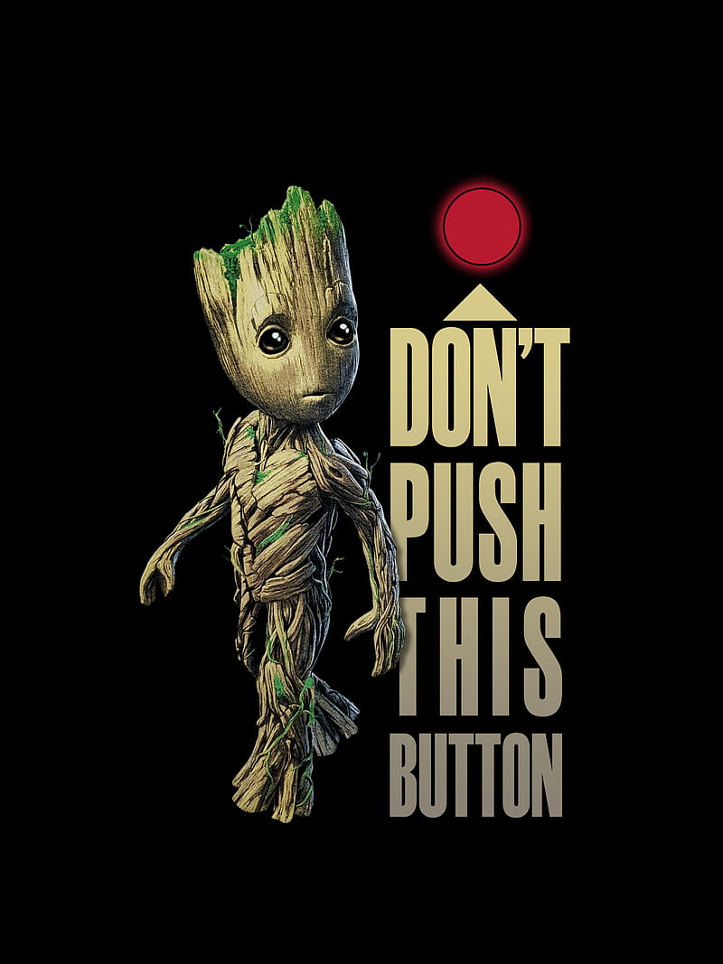 I am Groot, button, guardians of the galaxy, marvel, HD phone wallpaper