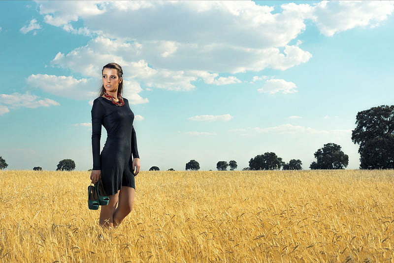 Models fields. Anna Stafford Hunton Henriques Wheat field nude.