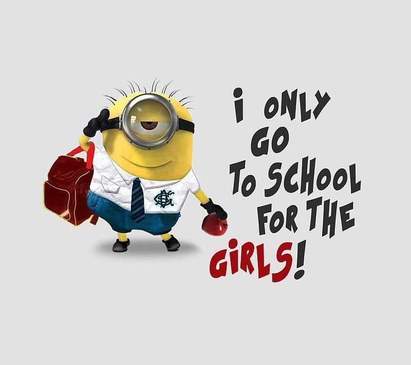 Only For Girls, boy, cool, funny, girl, heart, kiss, love, minion, miss,  saying, HD wallpaper | Peakpx