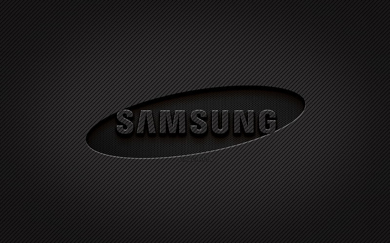 Samsung carbon logo, , grunge art, carbon background, creative ...