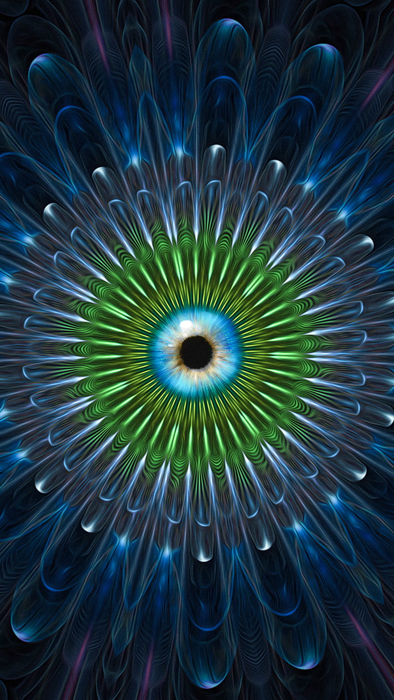 weird eye flower, blue, god, meditation, nature, psicodelia, spiritual, trippy, HD phone wallpaper