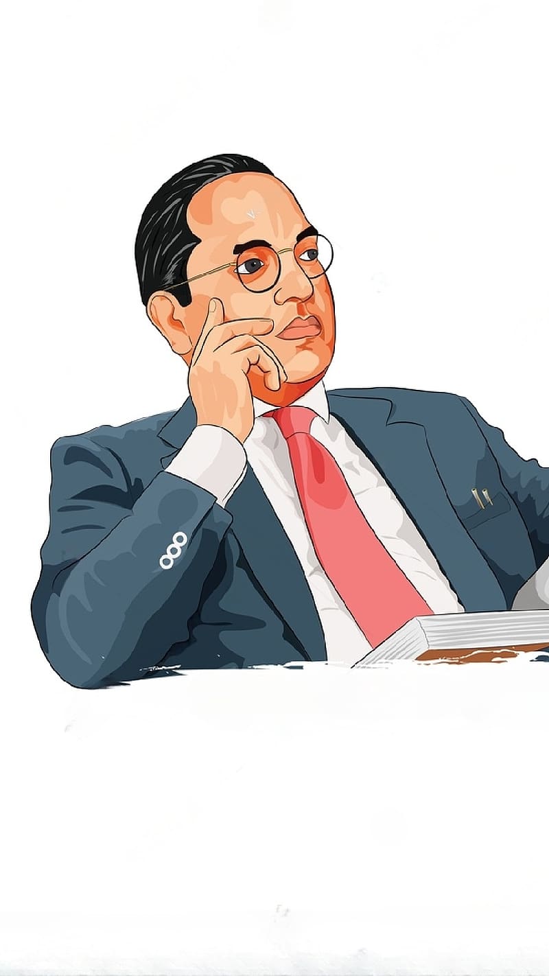Dr Ambedkar, Animated, indian jurist, indian economist, HD phone wallpaper