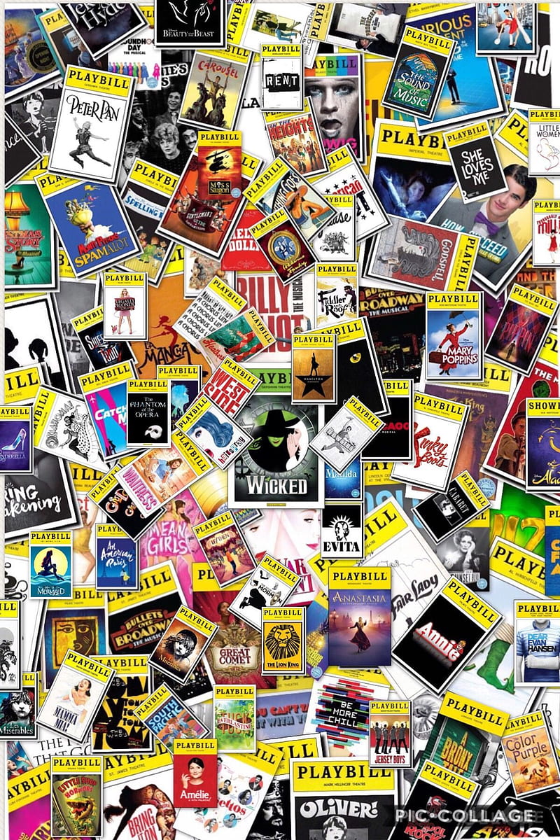 Playbill musicals, broadway, musicals, playbill, HD phone