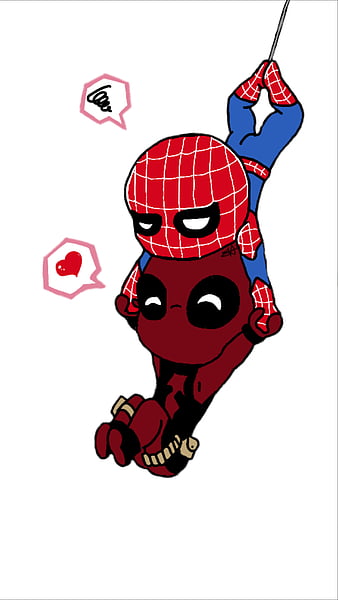 Spiderman Deadpool Its Cute Or No  Deadpool And Spiderman Cartoon  Free  Transparent PNG Clipart Images Download