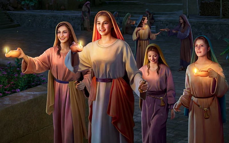 The Wise and Foolish Virgins, Gospel, parable, wise, Virgins, Jesus, HD wallpaper