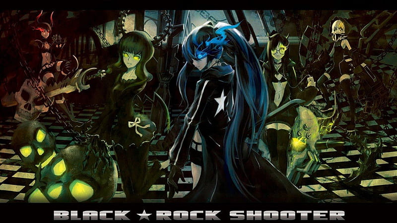 Black Rock Shooter, Strength, Chariot, Anime, Dead Master, Weapon, Black Gold Saw, HD wallpaper