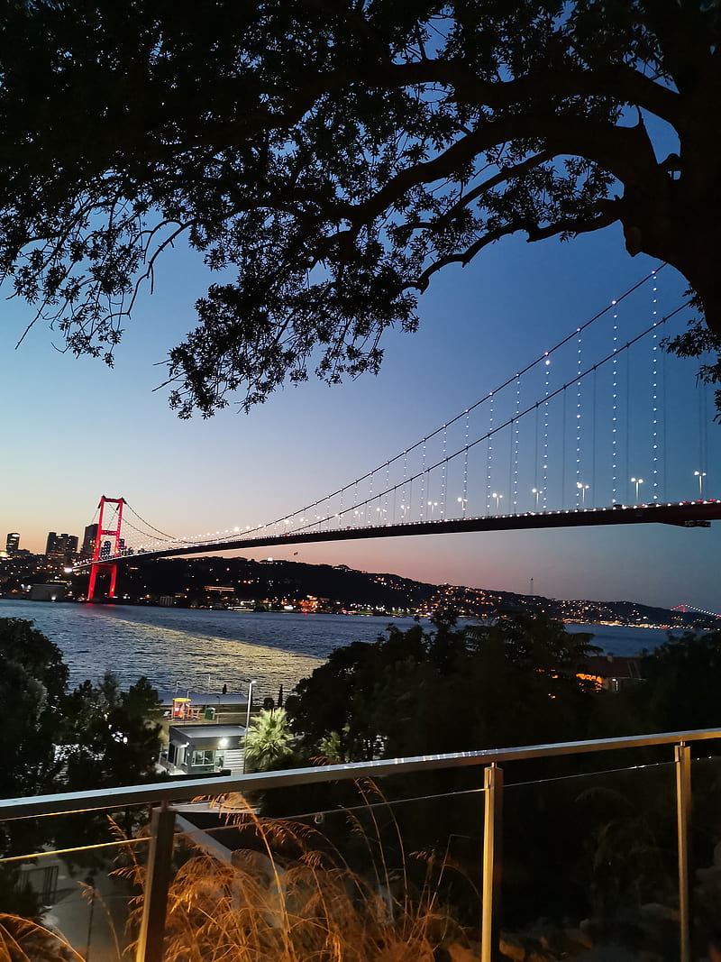 Beylerbeyi Istanbul , bridge, night, purple, HD phone wallpaper