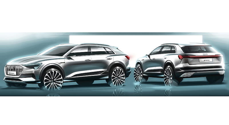 2019 Audi e-tron Electric SUV - Design Sketch , car, HD wallpaper