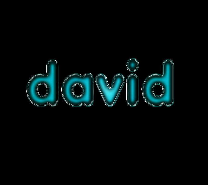david chrome plastic, blue, name, HD wallpaper