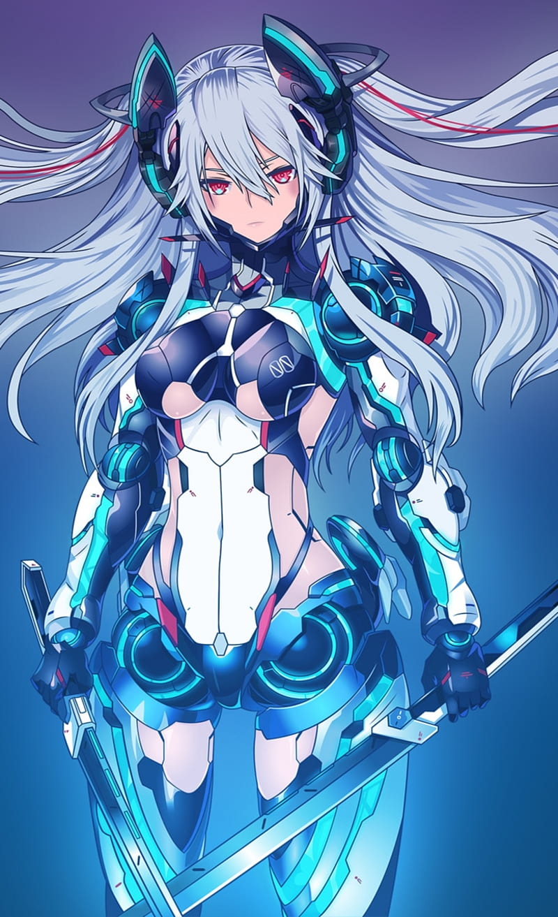 Anime Girl, mecha, armor, HD phone wallpaper | Peakpx
