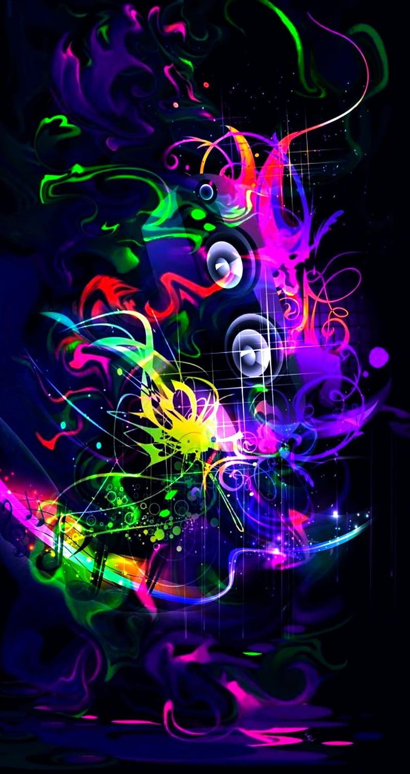 Music for mobile phone, tablet, computer and other devices and . in 2022. Neon , Music , Graffiti, HD phone wallpaper